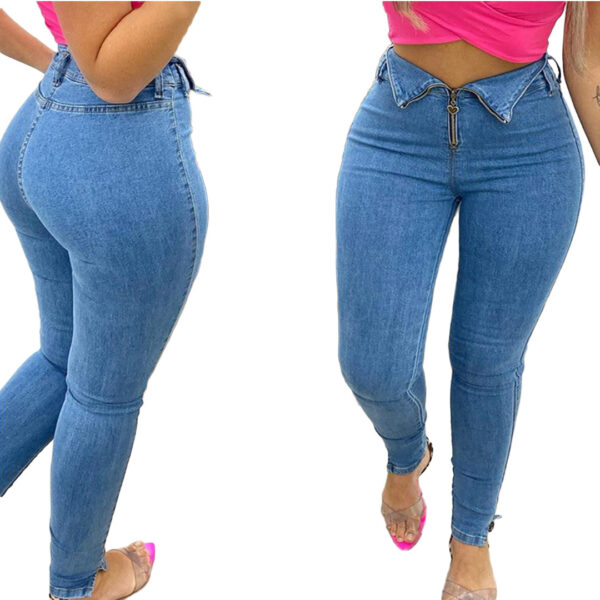 Fashion casual jeans with jeans - Image 4