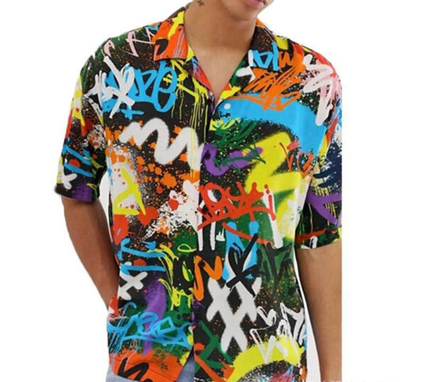 Men\'s Short Sleeve Printed Shirt Summer Hawaiian Beach Men\'s Shirt